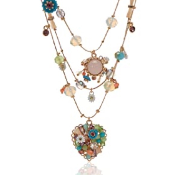 Betsey Johnson Jewelry - Betsy Johnson beautiful eccentricity made 3 strand necklace. There’s not lots
